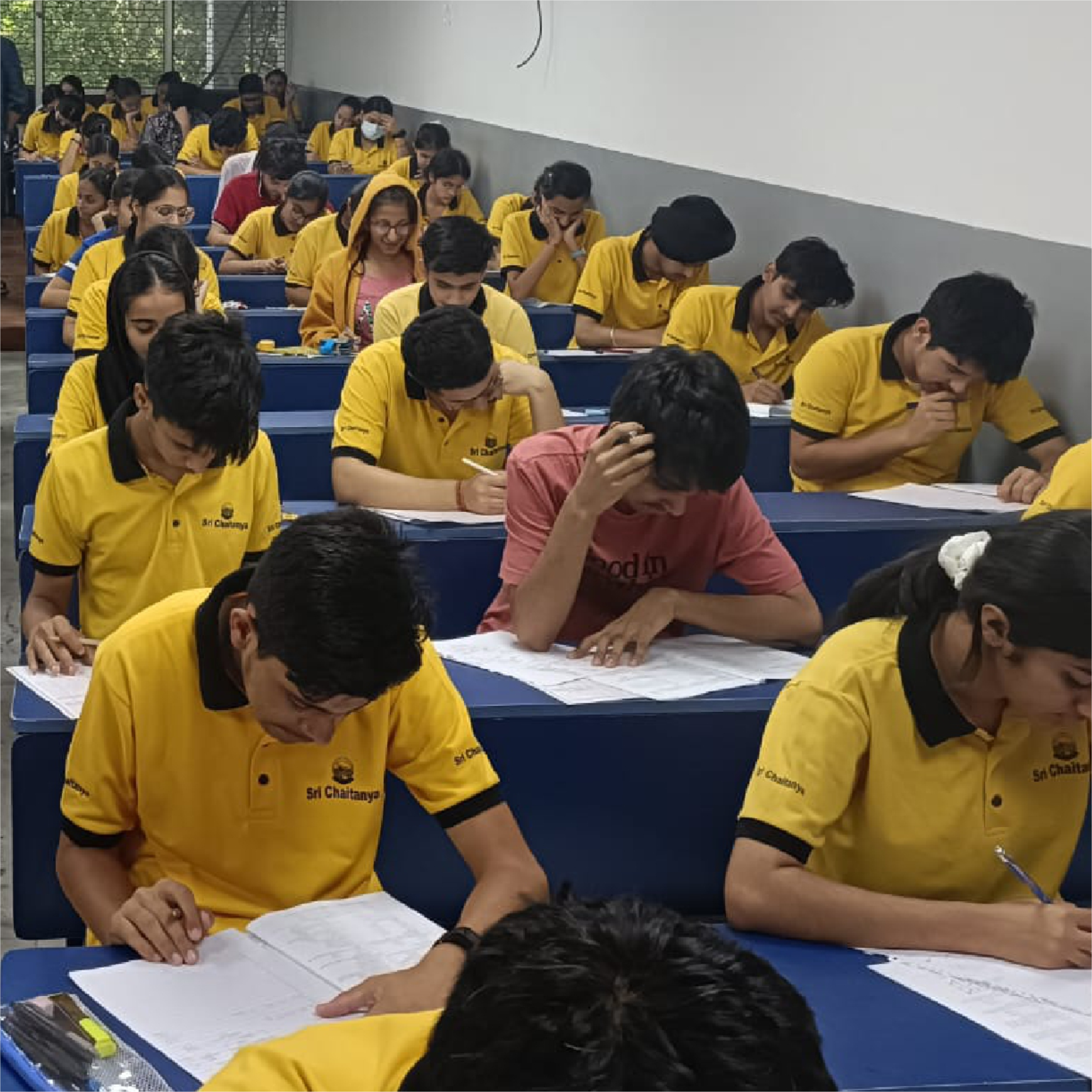 Students writing exam